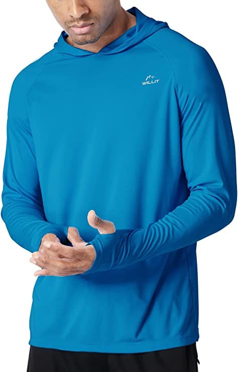 Willit Men's UPF 50+ Sun Protection Hoodie Shirt Long Sleeve SPF Fishing Outdoor UV Shirt Hiking ... | Amazon (US)
