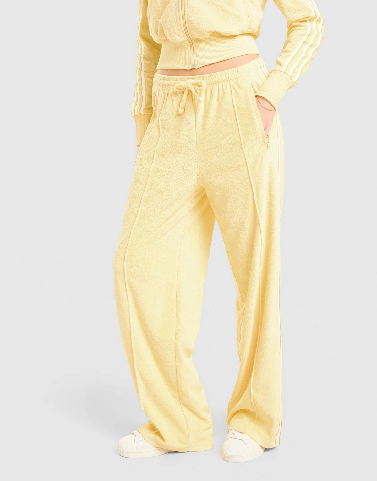 Yellow adidas Originals 3-Stripes Towel Joggers | JD Sports UK | JD Sports (UK)