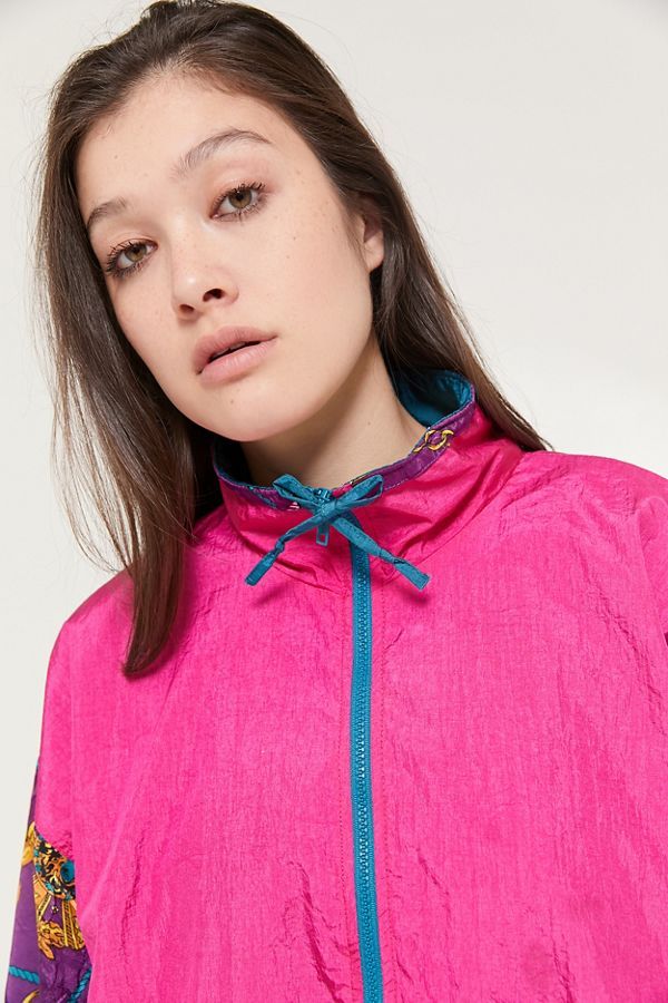 Urban Renewal Remade Spliced Print Windbreaker Sweatshirt | Urban Outfitters (US and RoW)