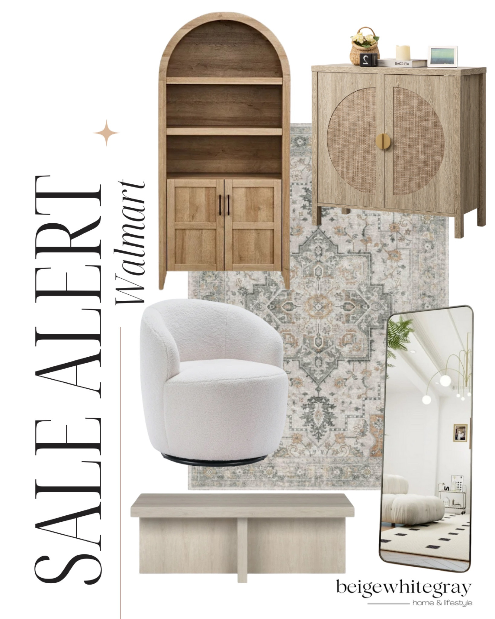 Walmart deals are happening now! Check out these furniture finds. The arched cabinet is gorgeous and sod is the coffee table 

#LTKStyleTip #LTKHome #LTKSaleAlert