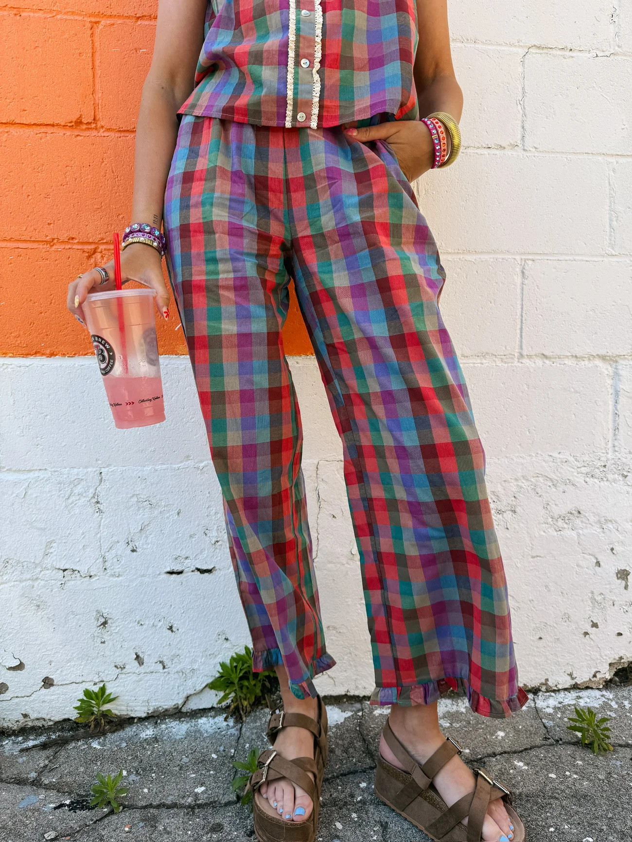 good directions plaid pants | Etta+East