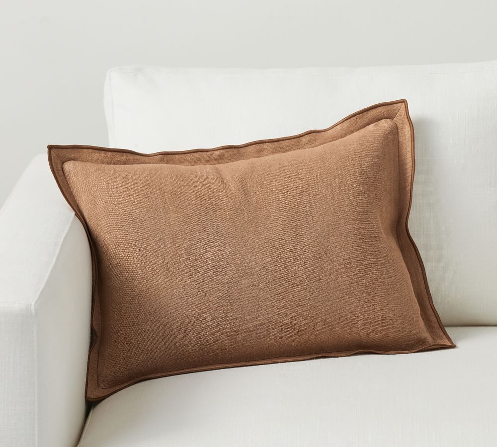 Galen Linen Lumbar Pillow Cover | Pottery Barn (US)
