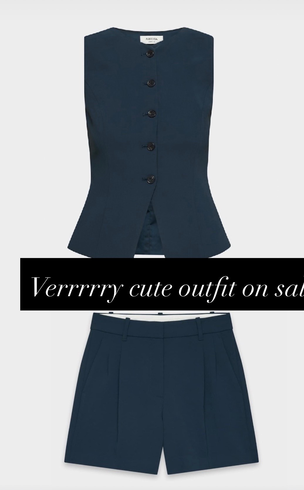 Aritzia is having a private sale!! This vest and shorts set is beyond adorable

#LTKootd #LTKOver40 #LTKSaleAlert
