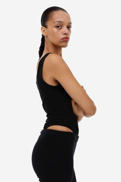 Square-neck Thong Bodysuit - Black - Ladies | H&M US | H&M (US + CA)