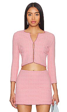 DEVON WINDSOR Mimi Jacket in Pink Tweed from Revolve.com | Revolve Clothing (Global)