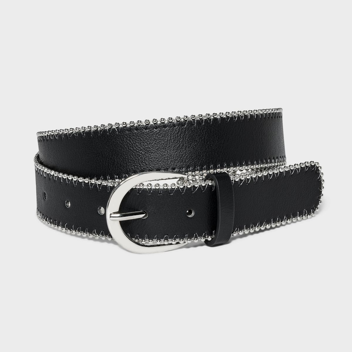 Women's Studded Edge Trim Belt - Wild Fable™ Black | Target