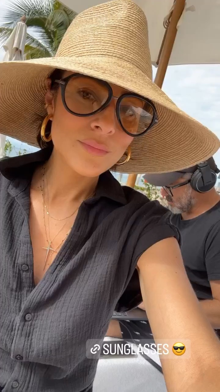 Do you ladies remember my sunglasses that I wore a ton last year?! I found them also 50% off! Linking them to a few places on sale! Also this romper is so good and perfect for resort, sells out every year! Wearing a size S for a looser fit! 

#LTKSeasonal #LTKover40 #LTKVideo