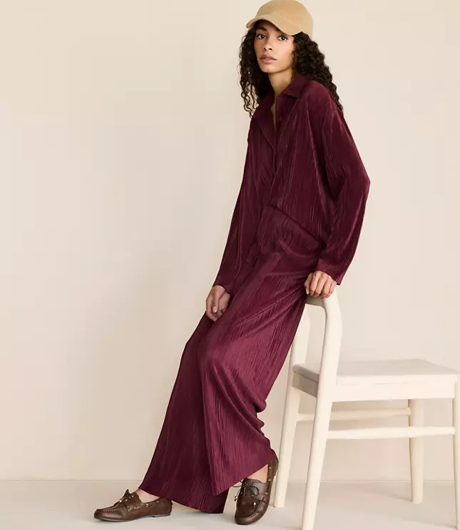 Lou & Grey Pleated Wide Leg Pants | LOFT