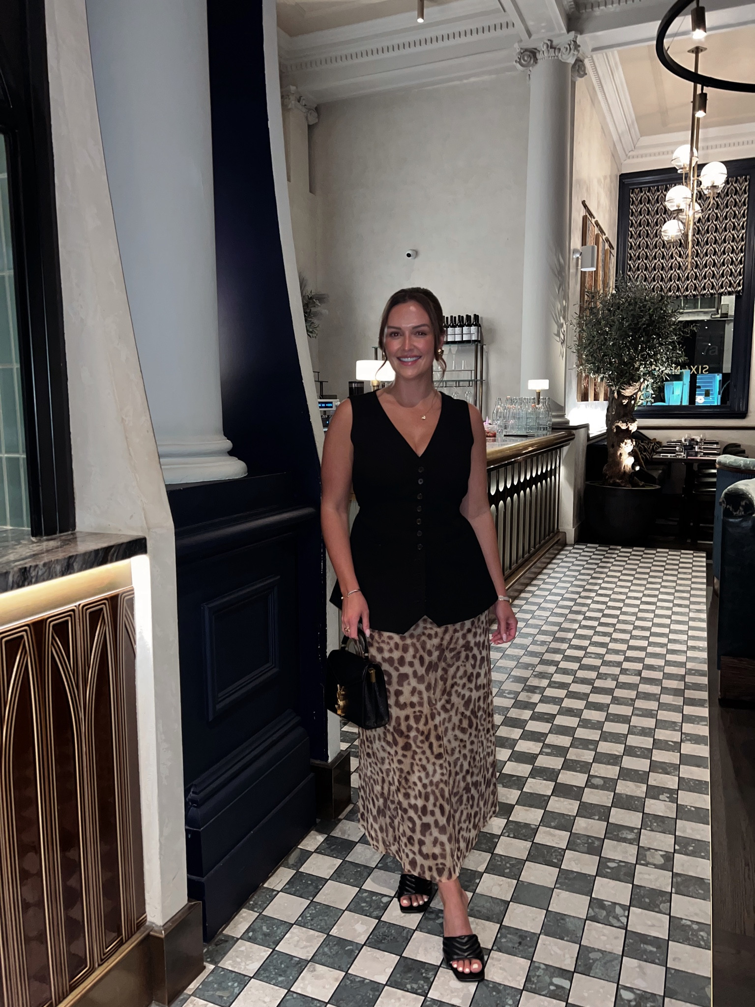 Leopard print, leopard skirt, black waistcoat, evening outfit, dressy look

#LTKeurope #LTKuk #LTKmodest