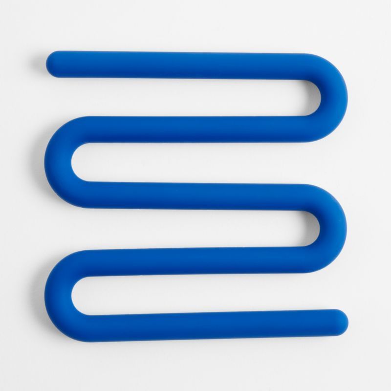 Blue Silicone Trivet by Molly Baz | Crate & Barrel | Crate & Barrel