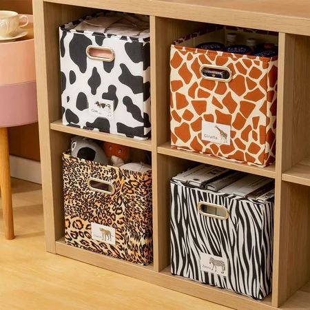 Yipa Christmas Decorative Storage Bins with Handles Collapsible Fabric Storage Boxes for Closet Deco | Walmart (US)