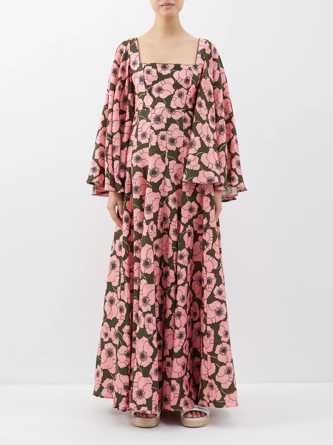 Cumbia floral-print linen maxi dress | Matches (US)