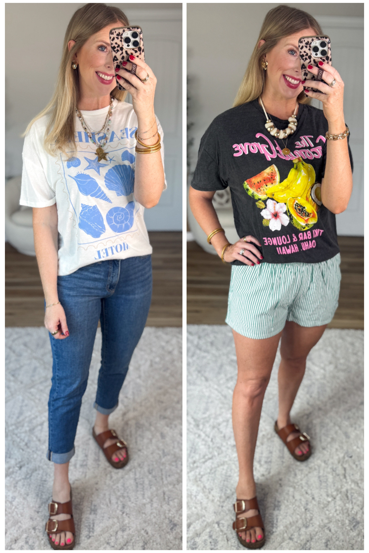 2 ways to style these $10 graphic tees from Walmart! 

#LTKmomlife #LTKootd