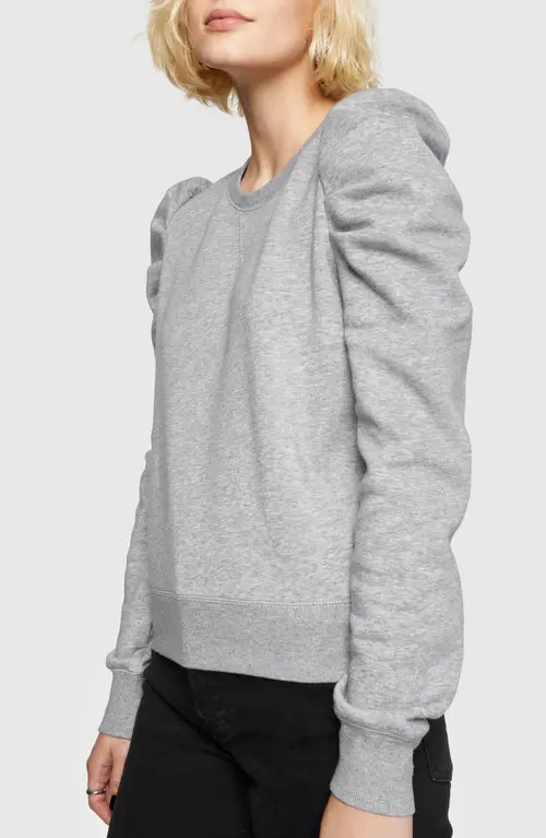 Rebecca Minkoff Janine Sweatshirt in Steel Grey Heather Grey at Nordstrom, Size X-Small | Nordstrom
