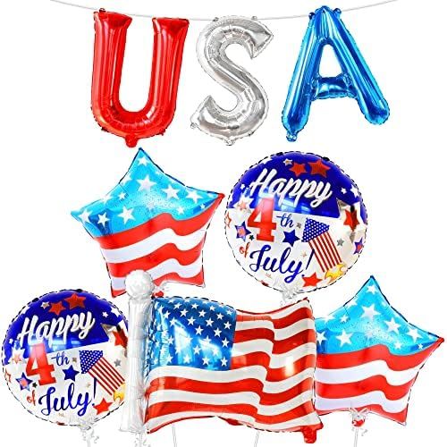 Big 26 Inch, 4th of July Balloons - USA Balloons | Red White and Blue Balloons | American Flag Ballo | Amazon (US)