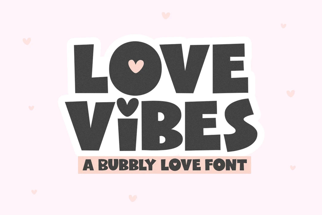 Love Vibes Font  Cute Font Cricut Fonts Valentine's Day - Etsy | Etsy (US)