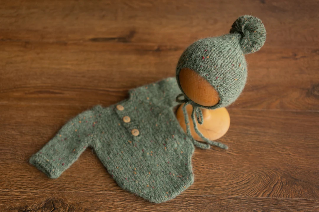 Newborn Romper Outfit With Pom Pom Hat, Newborn Boy Coming Home Outfit, Newborn Girl Romper,newbo... | Etsy (US)