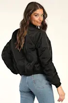 Style Expedition Black Quilted Bomber Jacket | Lulus (US)