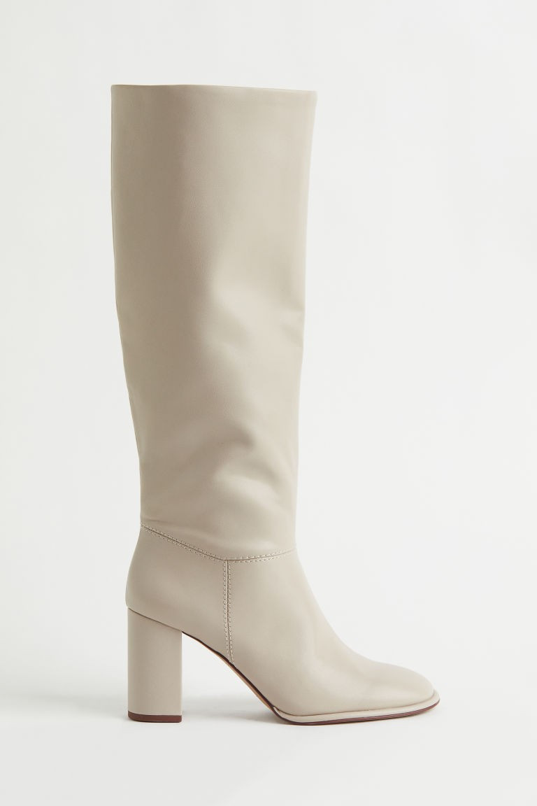 H & M - Knee-high Heeled Boots - Brown | H&M (US + CA)