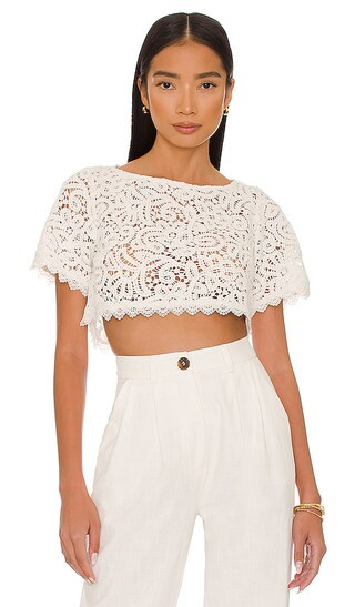 x REVOLVE Miuccia Top in Ivory | Revolve Clothing (Global)