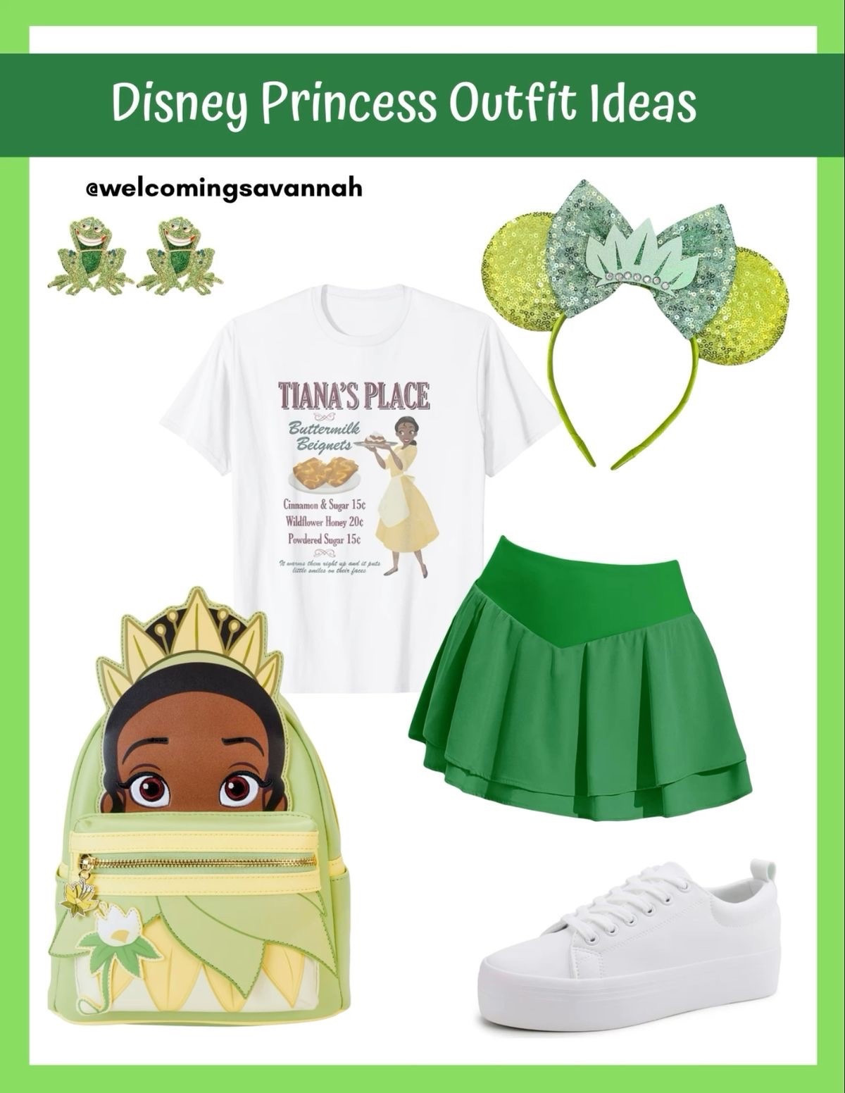 Disney princess Teana inspired Park outfit ￼

#LTKTravel #LTKdayinmylife #LTKootd