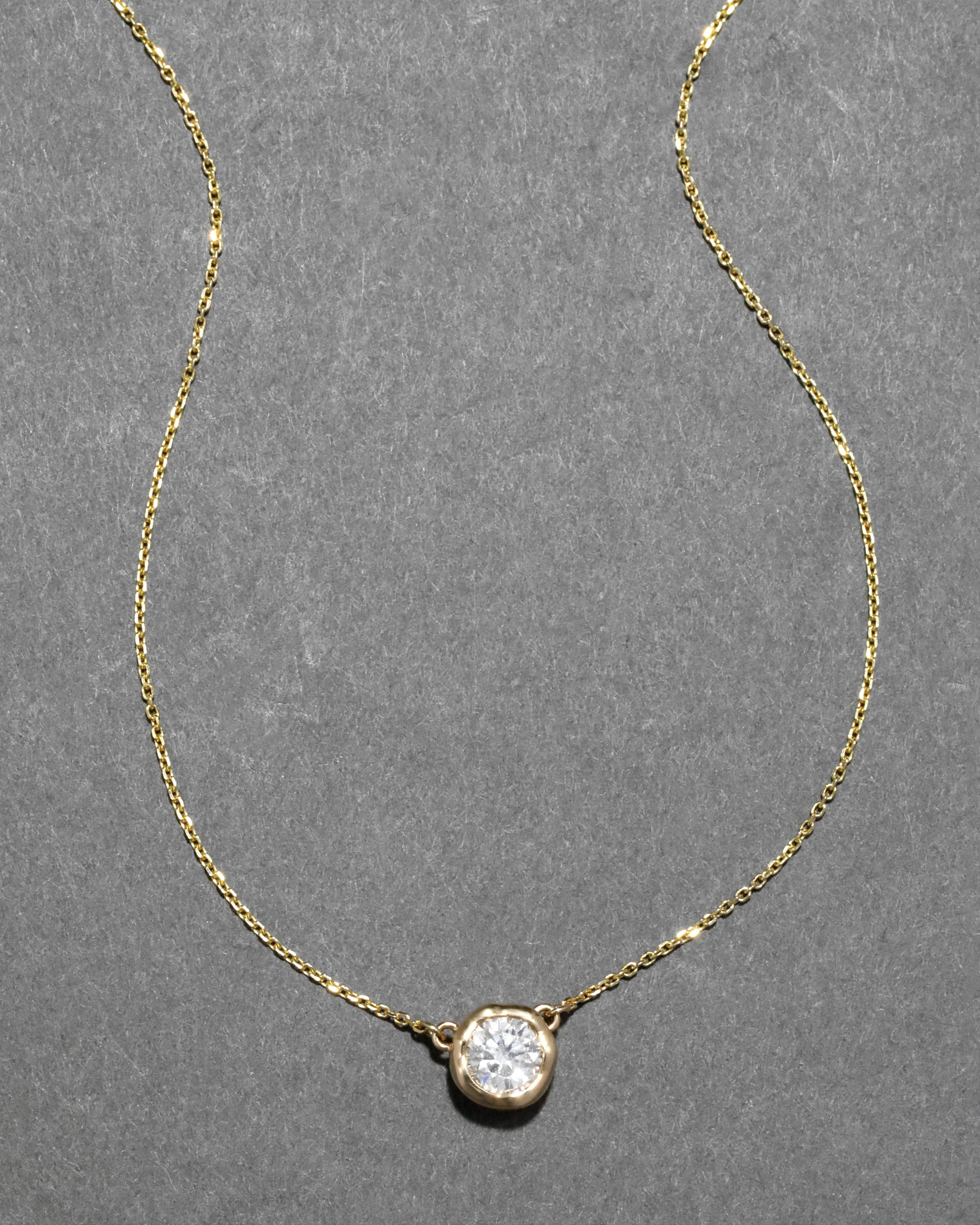 14k Gold Asterales Diamond Solitaire Necklace | Alexis Bittar
