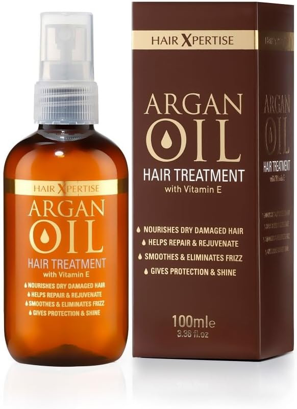 Hair Xpertise Moroccan Argan Oil- Treatment For Damaged Hair | Nourishes And Moisturises Dry Hair | Repairs, Smoothes And Brings Life To Your Hair! - For All Hair Types [Vegan 100ml | Amazon (UK)