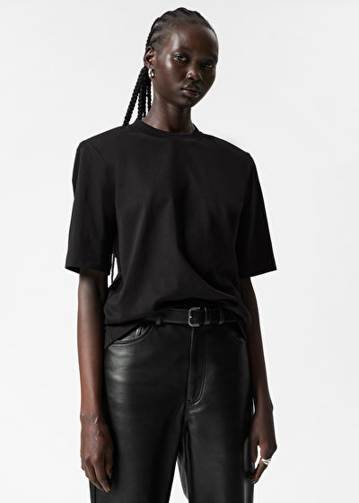 Padded-Shoulder Cotton T-Shirt | & Other Stories (EU + UK)