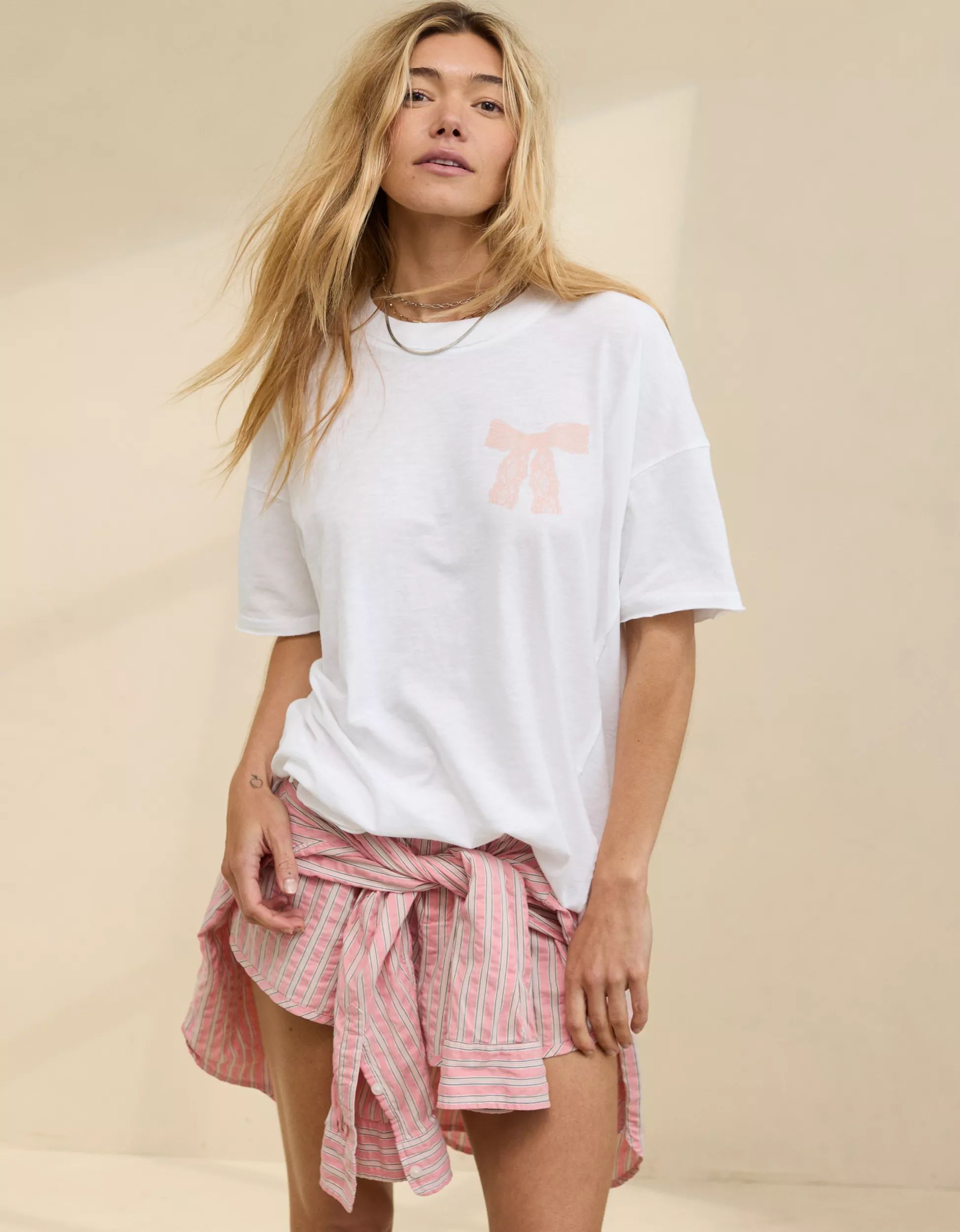 Aerie Oversized Graphic Boyfriend T-Shirt | Aerie