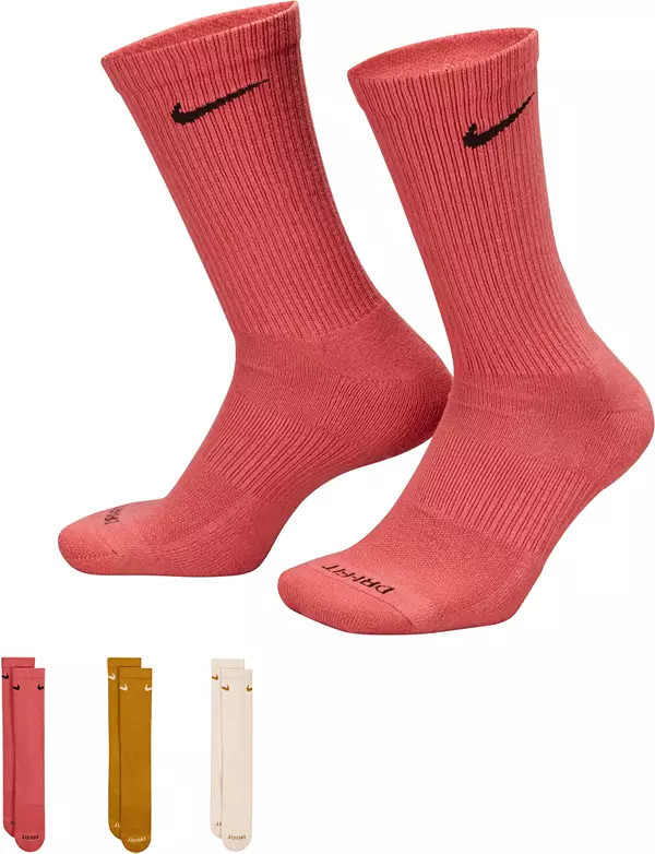 Nike Dri-FIT Everyday Plus Cushion Crew Socks - 3 Pack | Dick's Sporting Goods
