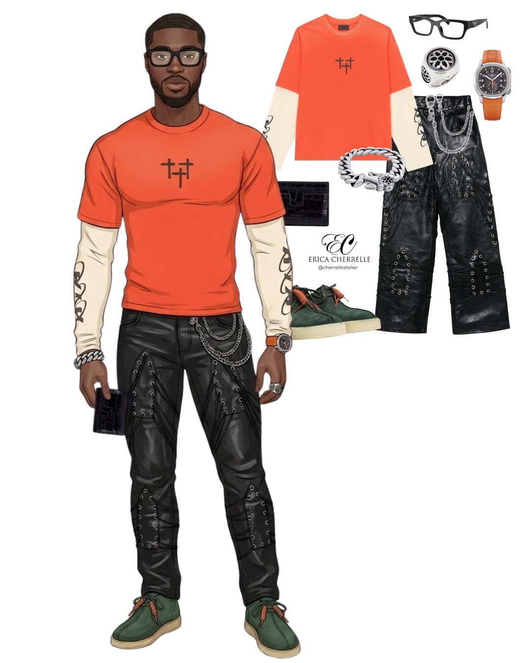 Orange is the New Black 🟠⚫️

Streetwear meets high-octane edge. 🔥 From the vibrant orange layers to the intricate lace-up leather trousers, this look is all about dominating the urban landscape with custom details.

I’m looking for two new menswear clients ready to push boundaries and build a high-impact, editorial wardrobe. Click the link in my bio to book your style audit and let’s make your aesthetic undeniable! ⛓️🕶️

Tap the link in bio for links to products!

✔️ DM/Email for styling services
•
• Product Links in Bio 🔗 
• Save this post for future inspo
Follow @cherrelleatelier on IG for daily outfit inspiration

#MensStreetwear #UrbanLuxury #PersonalStylist #MensStyleInspo #StreetStyleDaily

#LTKootd #LTKdayinmylife #LTKMens