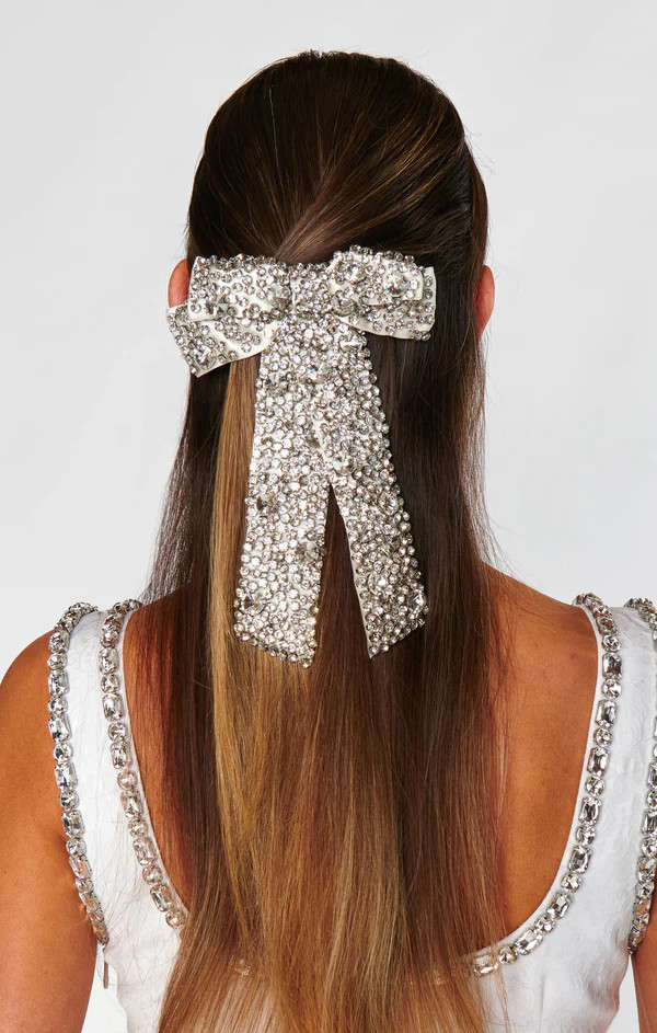 Crystal Hair Bow ~ Silver | Show Me Your Mumu