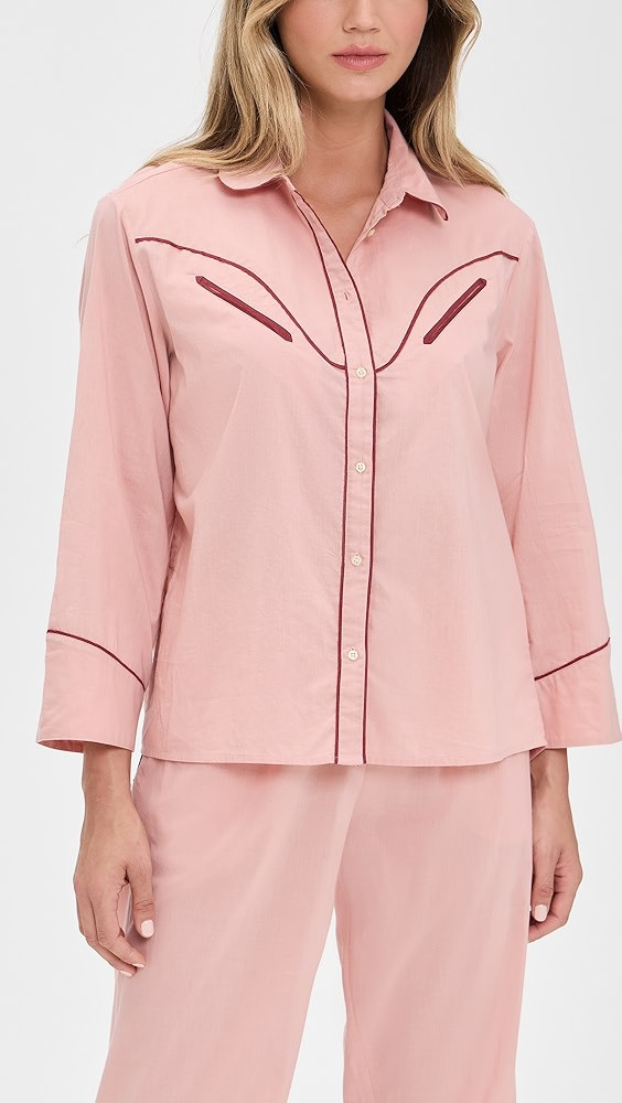 THE GREAT. The Western Pajama Shirt | Shopbop | Shopbop