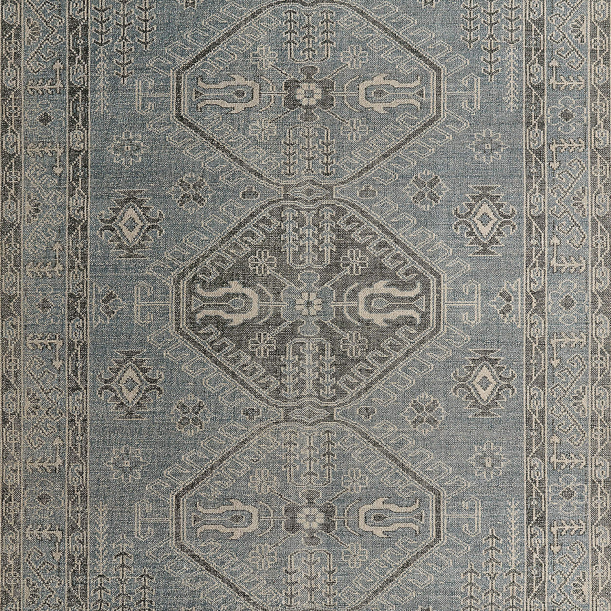 Naples Performance Traditional Blue Handknotted Area Rug 8'x10' | Crate & Barrel | Crate & Barrel