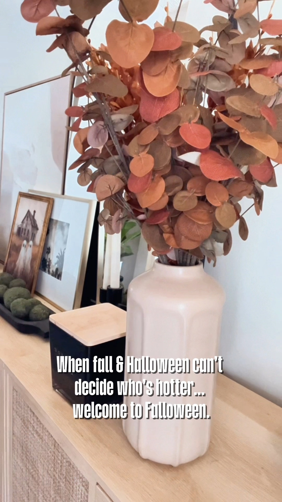 ✨Falloween feels ✨
I pulled out some of my tried-and-true favorites 🍂 and mixed in a few new finds 🎃👻 — because spooky season deserves a little refresh every year. 

Stems & signs are from Hobby Lobby last year.

Linked what I could  so you can shop the same (or similar!) pieces 🛒.

#FalloweenDecor #FallHomeDecor #HalloweenDecorIdeas #AffordableHomeDecor #SeasonalStyle #MomLifeDecor #SpookySeason #home #falldecor


#LTKSeasonal #LTKHome #LTKFindsUnder50