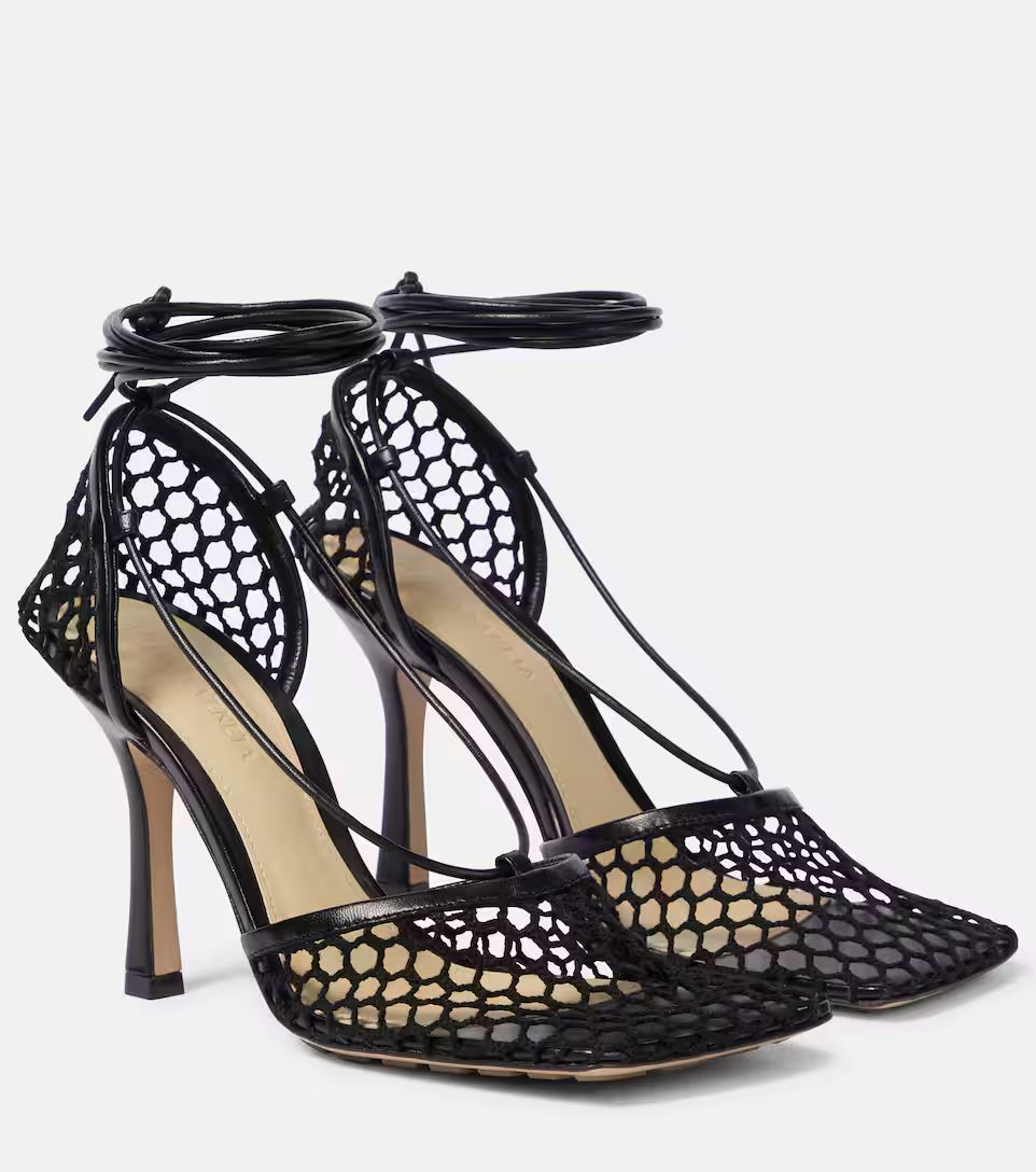 Stretch leather-trimmed mesh pumps | Mytheresa (US/CA)