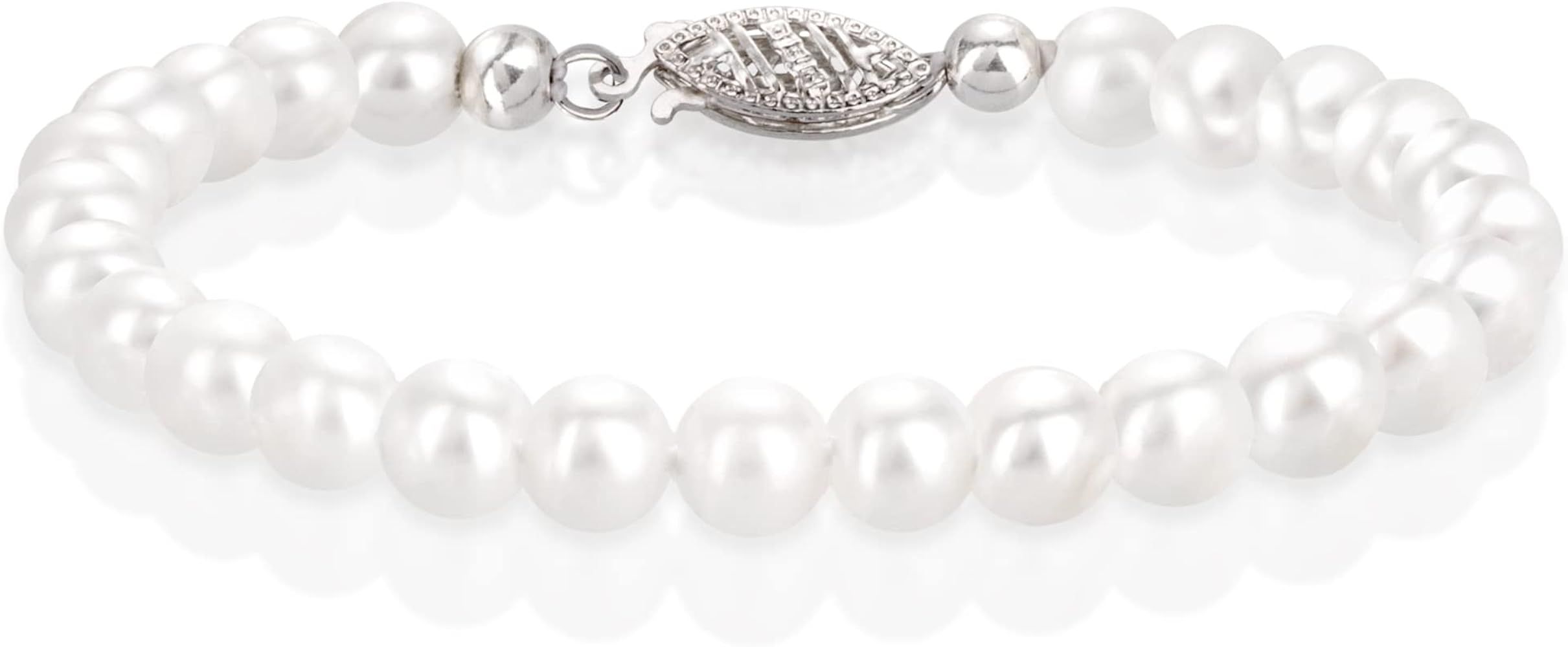 Pearlsays Natural Pearl Bracelets for Women 925 Sterling Silver Handmade AAA+ Quality Handpicked ... | Amazon (US)