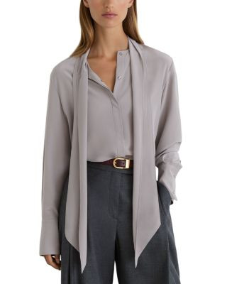 Reiss Kathlyn Silk Tie Neck Blouse | Bloomingdale's (US)