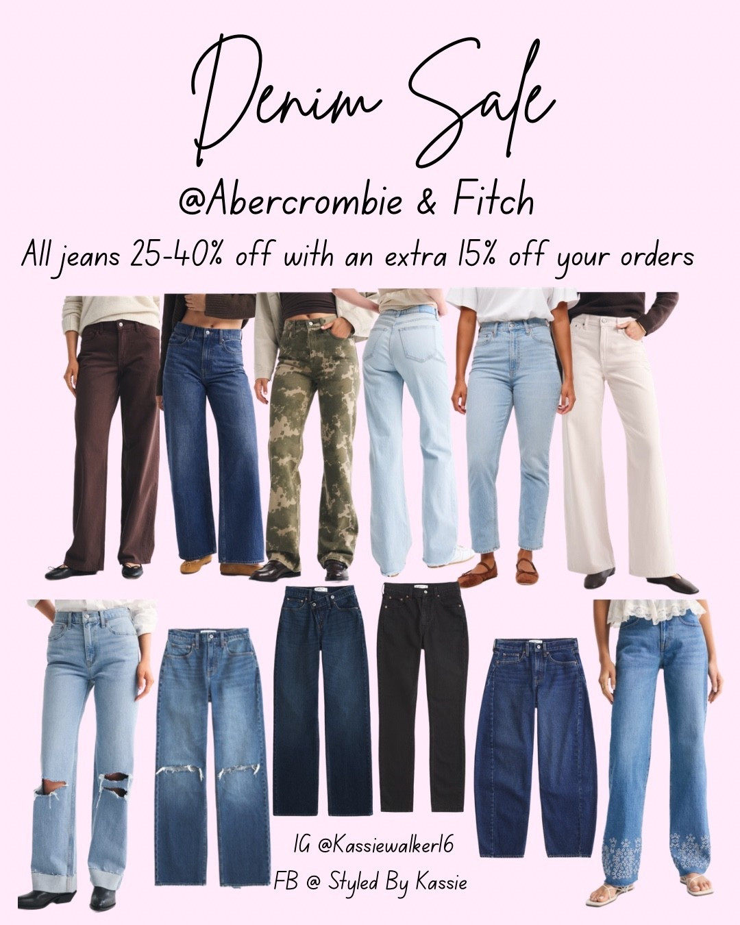The viral denim sale @abercrombie starts now. Be sure to use code DENIMAF for an extra 15% off your orders. Exclusive here 💗 #abercrombie #abercrombieandfitch #denim #denimsale 

For reference I’m 5’5 -150 - wear size 29 

#LTKSaleAlert #LTKgrwm #LTKMidsize