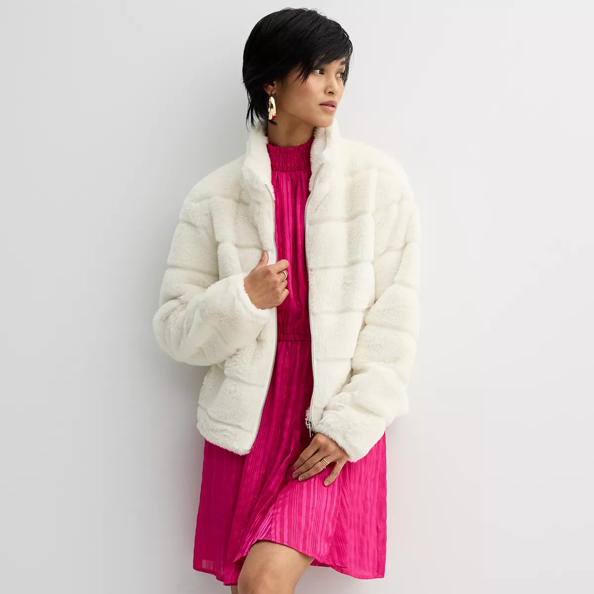 Women's Nine West Faux-Fur Jacket | Kohl's
