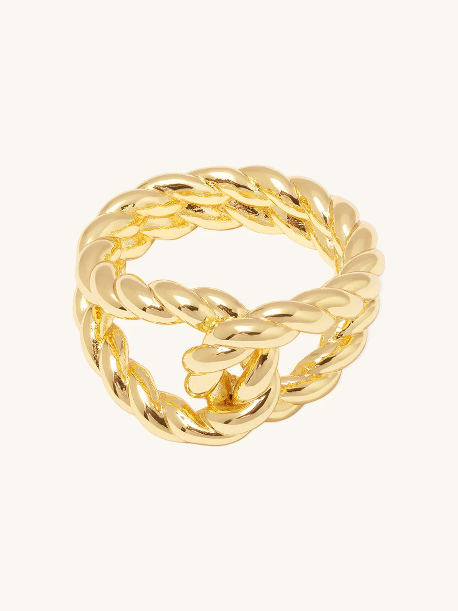 Ribbed Knot Gold Ring | Wanderlust + Co | Wanderlust + Co
