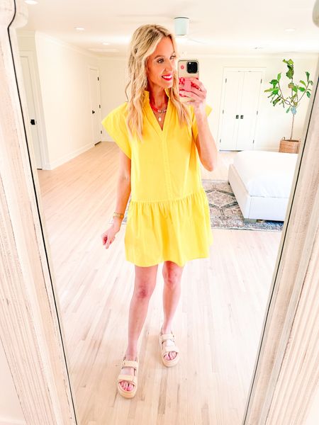 If you are looking for the perfect yellow dress this summer here it is! 

Avara / Avara dress / drop waist dress / classic style / platform sandal / Steve Madden 

#LTKShoeCrush #LTKFindsUnder50 #LTKFindsUnder100