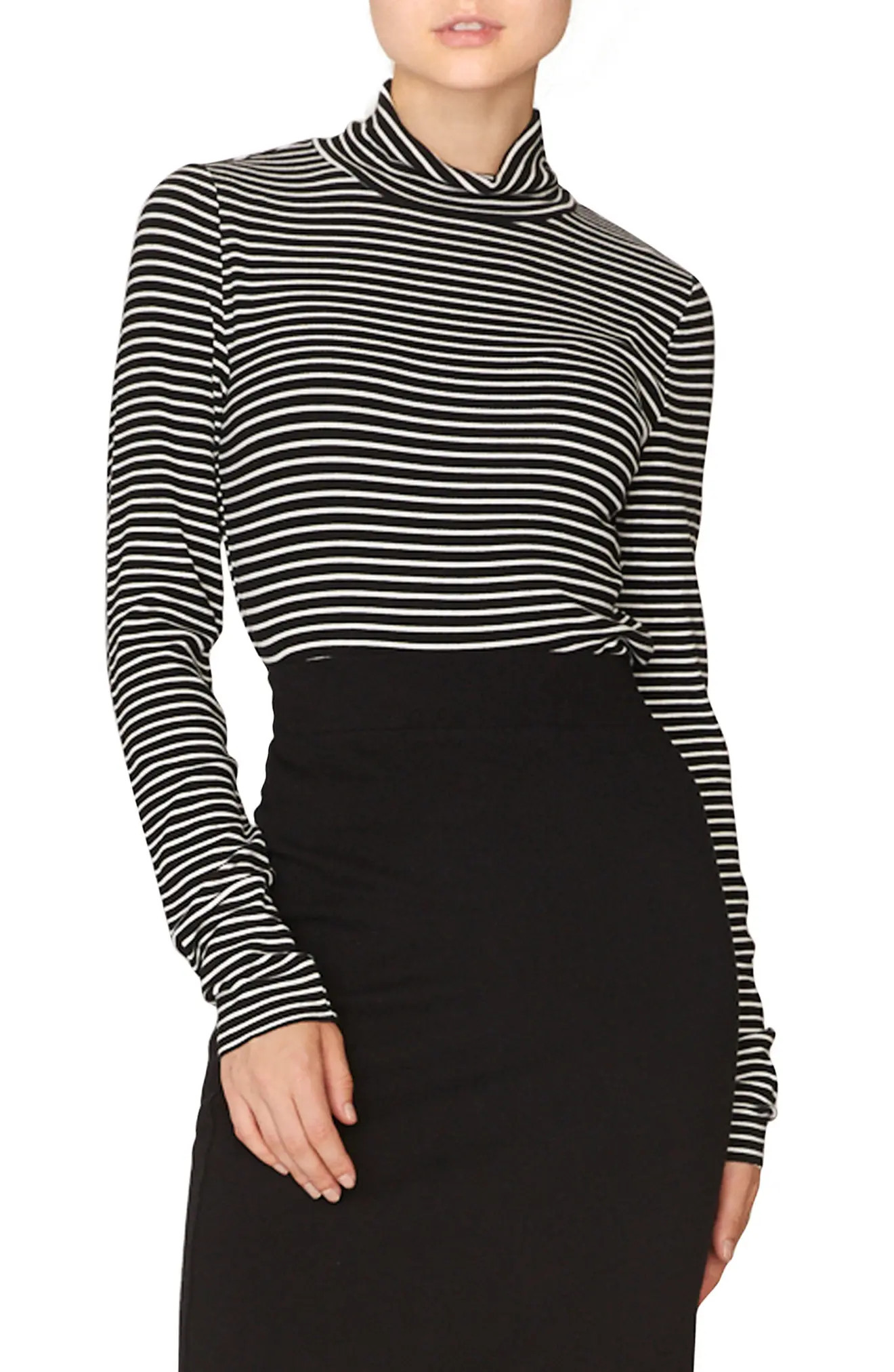 Stripe Mock Neck Top | Nordstrom