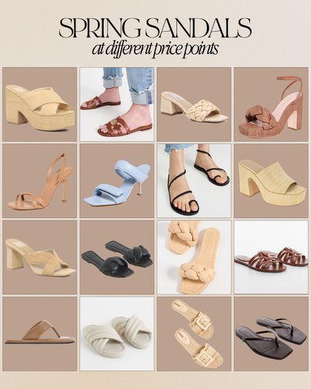 Spring sandals at different price points 

#LTKshoecrush