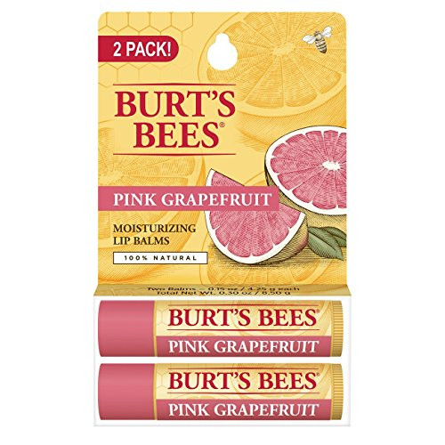 Burt's Bees 100% Natural Moisturizing Lip Balm, Pink Grapefruit, 2 Tubes in Blister Box | Amazon (US)