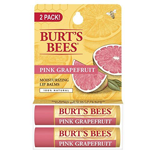 Burt's Bees 100% Natural Moisturizing Lip Balm, Pink Grapefruit, 2 Tubes in Blister Box | Amazon (US)
