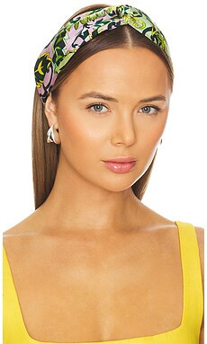 Diane von Furstenberg Keisha Hairband in Garden Paisley Mint from Revolve.com | Revolve Clothing (Global)