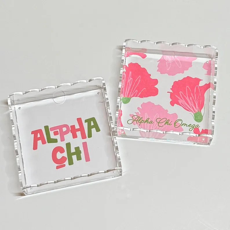 Alpha Chi Omega Acrylic Scallop Tray – Sorority Gift & Dorm Decor | Etsy (Global)
