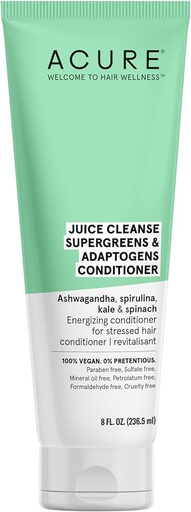 Acure, Juice Cleanse Supergreens Adaptogens 100 Vegan Antioxidant For Stressed Hair Ashwagandha S... | Amazon (US)