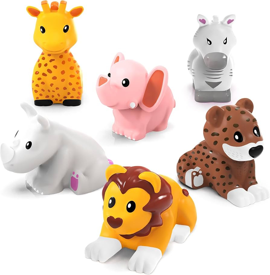 Tub Works® Savanna™ Mold Free Bath Toys, 6 Pack | Sealed, No Hole Bath Toys Design Keeps Moist... | Amazon (US)